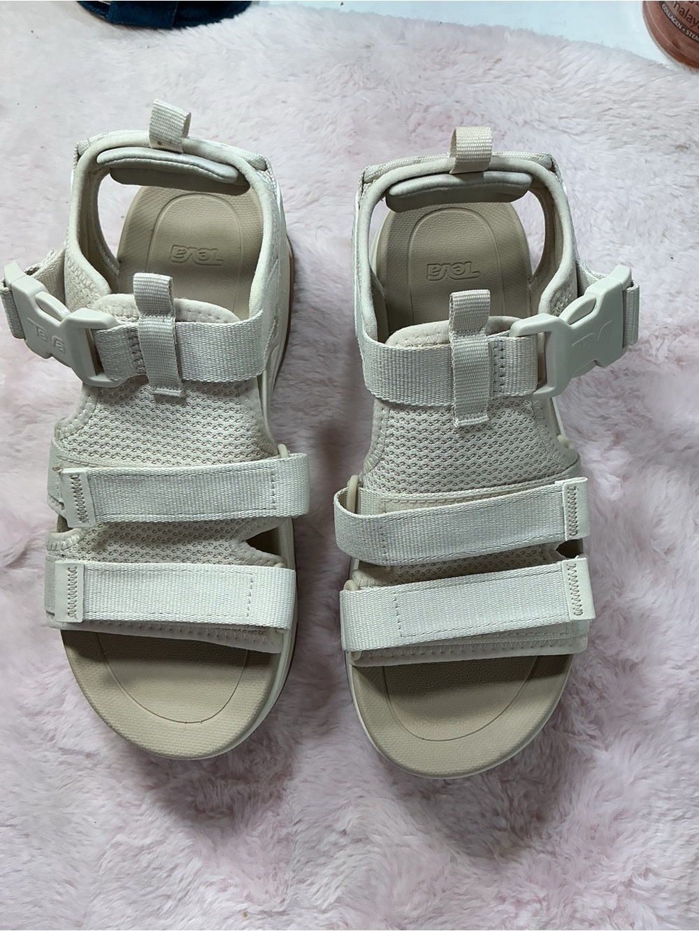 Teva Cream Strappy Sport Sandals for Women